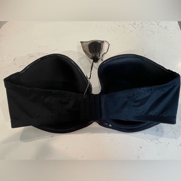 DELMIRA Black Strapless Bra with Straps Silicone Grip Size 44E - Picture 3 of 7